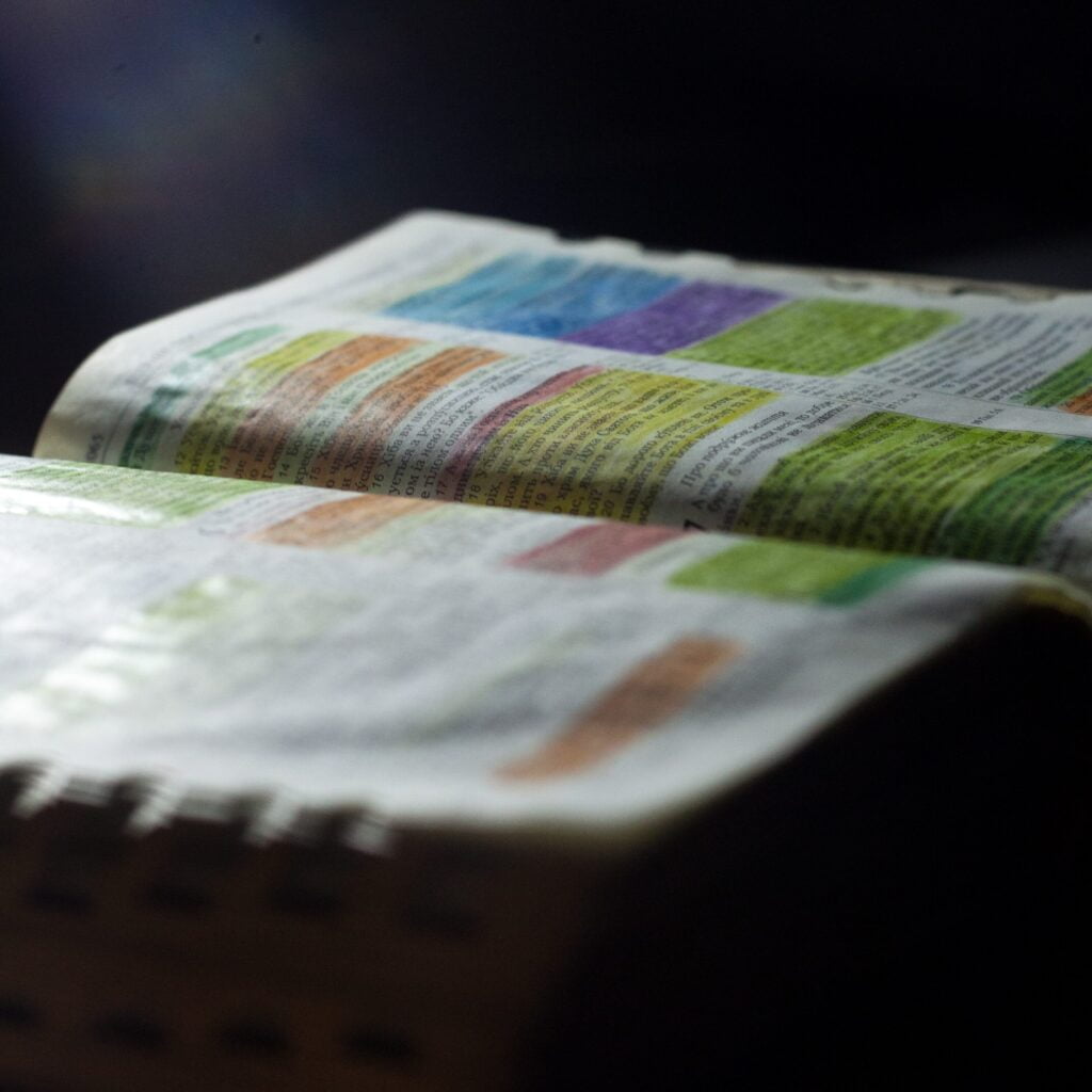 Bible that is worn