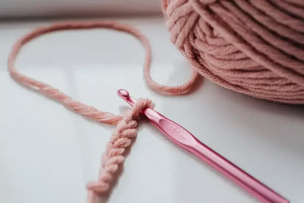 Crocheting a chain